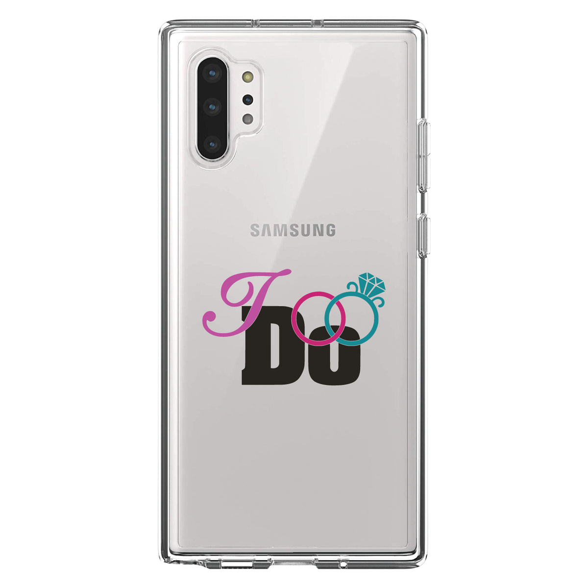 I Do, Wedding Rings Clear Shockproof iPhone Case, view 10