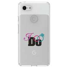 DistinctInk® Clear Shockproof Hybrid Case for Apple iPhone / Samsung Galaxy / Google Pixel - I Do - Wedding Rings