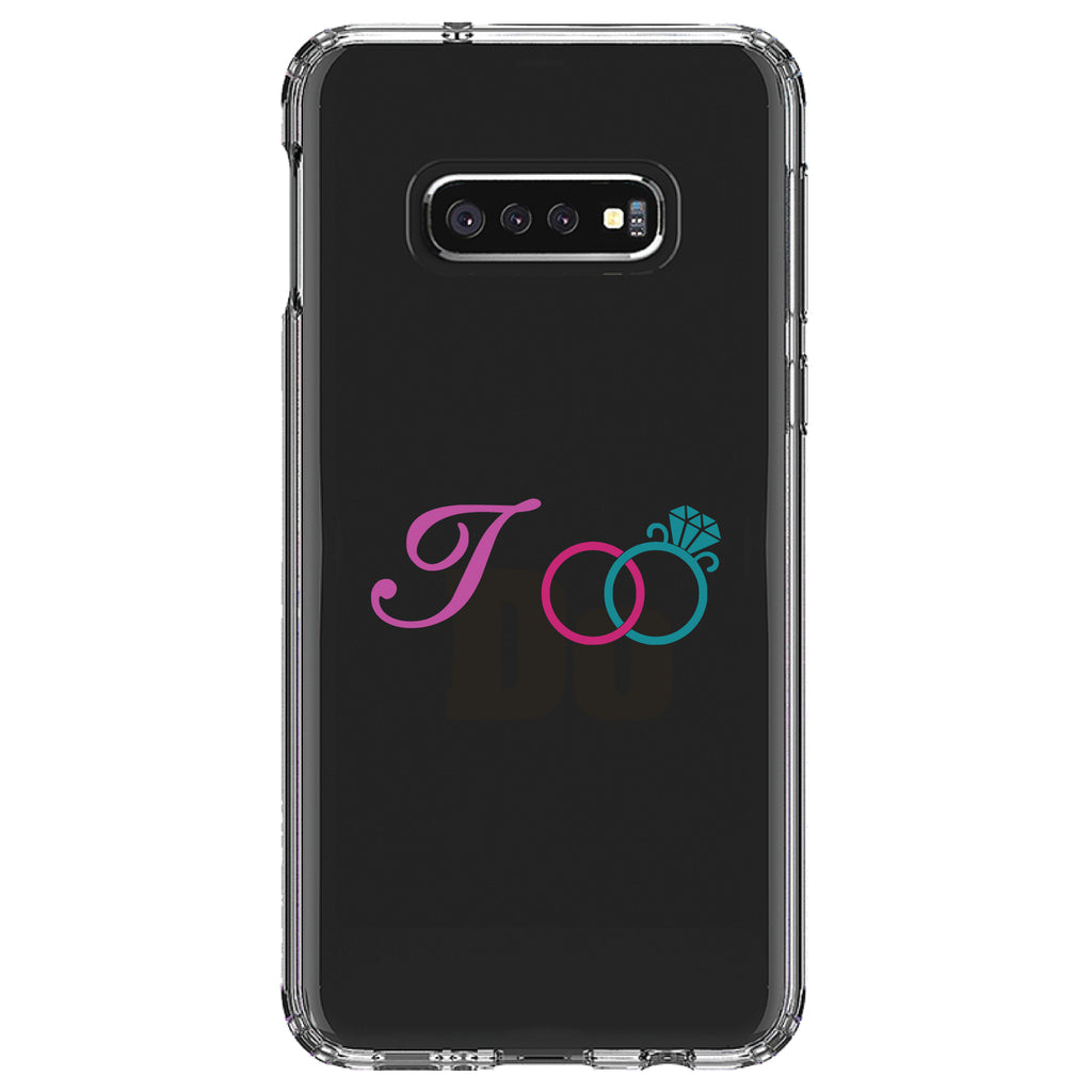 I Do, Wedding Rings Clear Shockproof iPhone Case, view 18