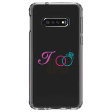 DistinctInk® Clear Shockproof Hybrid Case for Apple iPhone / Samsung Galaxy / Google Pixel - I Do - Wedding Rings