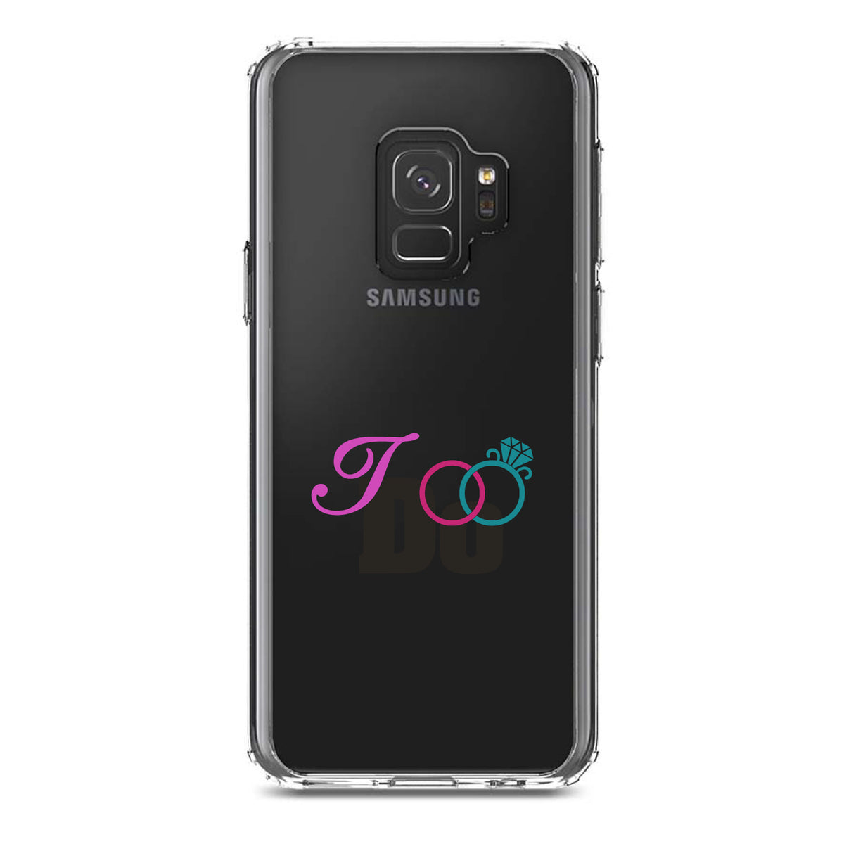 I Do, Wedding Rings Clear Shockproof iPhone Case, view 19