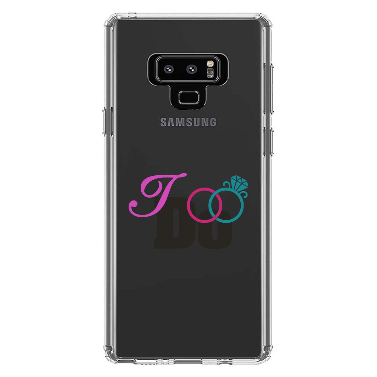 I Do, Wedding Rings Clear Shockproof iPhone Case, view 11