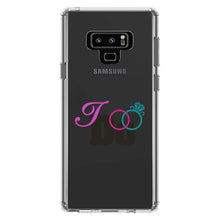 DistinctInk® Clear Shockproof Hybrid Case for Apple iPhone / Samsung Galaxy / Google Pixel - I Do - Wedding Rings