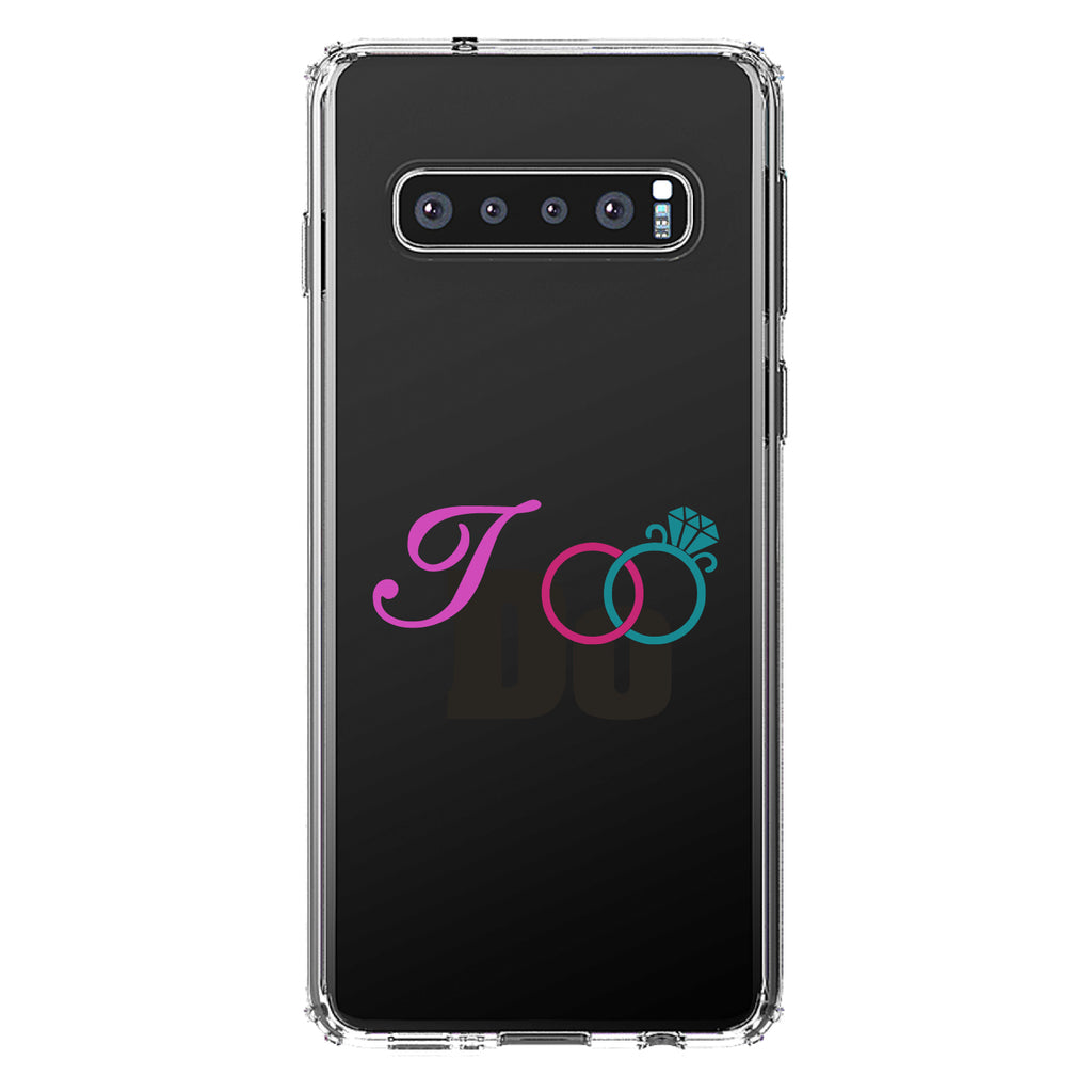 I Do, Wedding Rings Clear Shockproof iPhone Case, view 17
