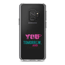 DistinctInk® Clear Shockproof Hybrid Case for Apple iPhone / Samsung Galaxy / Google Pixel - Love You Today Tomorrow & Forever