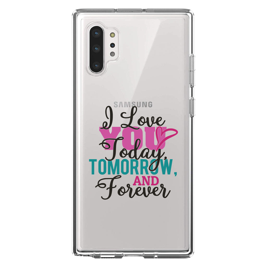 Love You Today Tomorrow & Forever Clear Shockproof iPhone Case, view 10