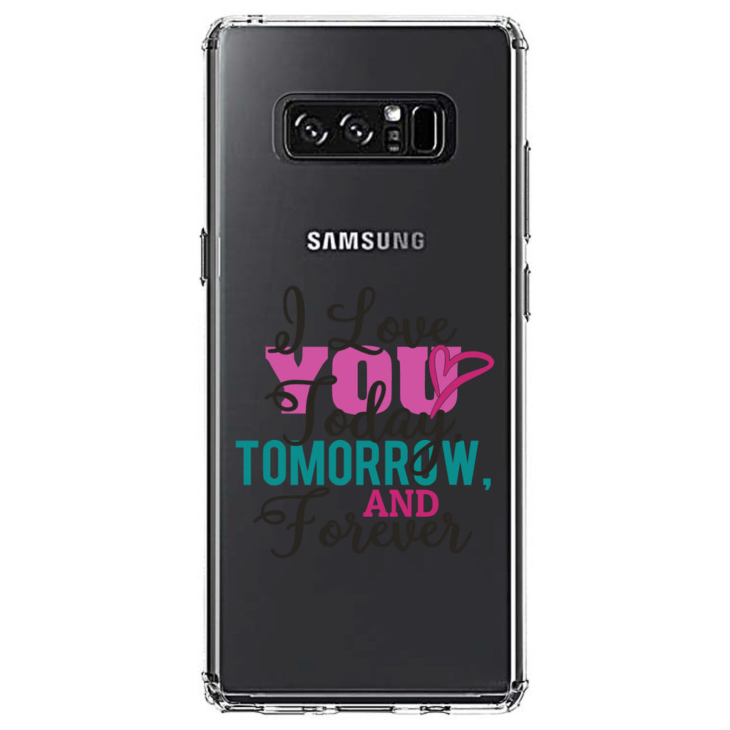 Love You Today Tomorrow & Forever Clear Shockproof iPhone Case, view 12