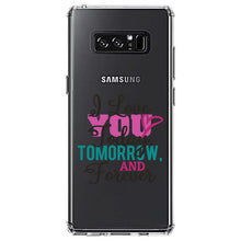 DistinctInk® Clear Shockproof Hybrid Case for Apple iPhone / Samsung Galaxy / Google Pixel - Love You Today Tomorrow & Forever