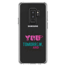 DistinctInk® Clear Shockproof Hybrid Case for Apple iPhone / Samsung Galaxy / Google Pixel - Love You Today Tomorrow & Forever