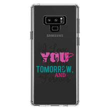 DistinctInk® Clear Shockproof Hybrid Case for Apple iPhone / Samsung Galaxy / Google Pixel - Love You Today Tomorrow & Forever