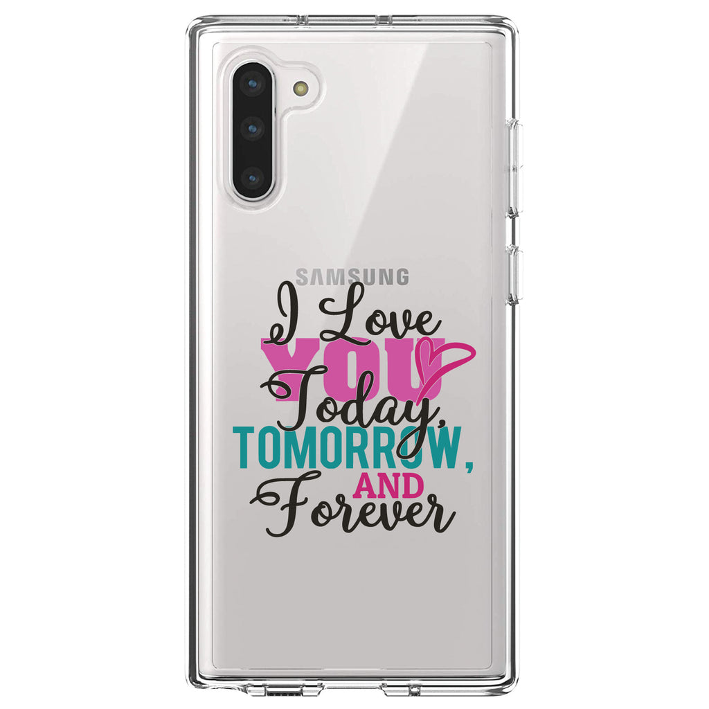 Love You Today Tomorrow & Forever Clear Shockproof iPhone Case, view 9