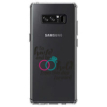 DistinctInk® Clear Shockproof Hybrid Case for Apple iPhone / Samsung Galaxy / Google Pixel - To Have & To Hold Wedding Rings