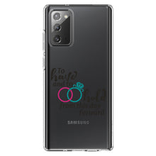 DistinctInk® Clear Shockproof Hybrid Case for Apple iPhone / Samsung Galaxy / Google Pixel - To Have & To Hold Wedding Rings