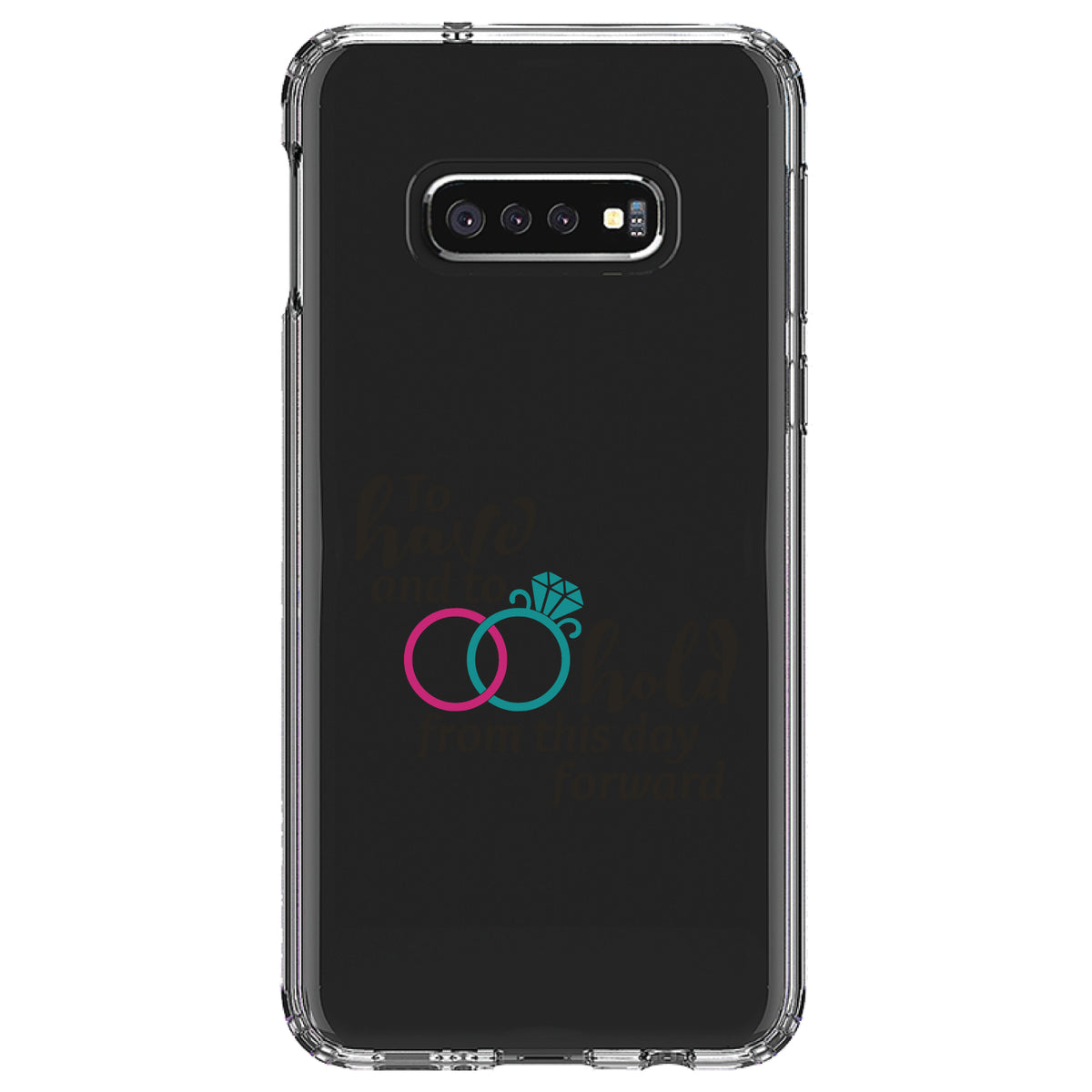 To Have & To Hold Wedding Rings Clear Shockproof iPhone Case, view 18