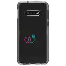 DistinctInk® Clear Shockproof Hybrid Case for Apple iPhone / Samsung Galaxy / Google Pixel - To Have & To Hold Wedding Rings