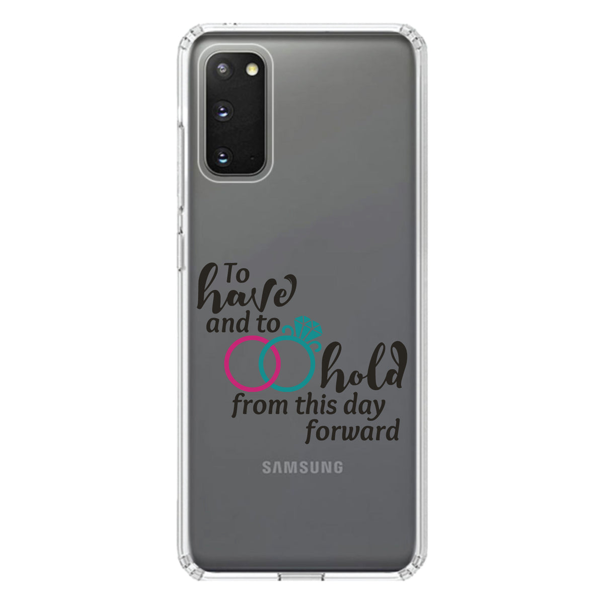 To Have & To Hold Wedding Rings Clear Shockproof iPhone Case, view 14