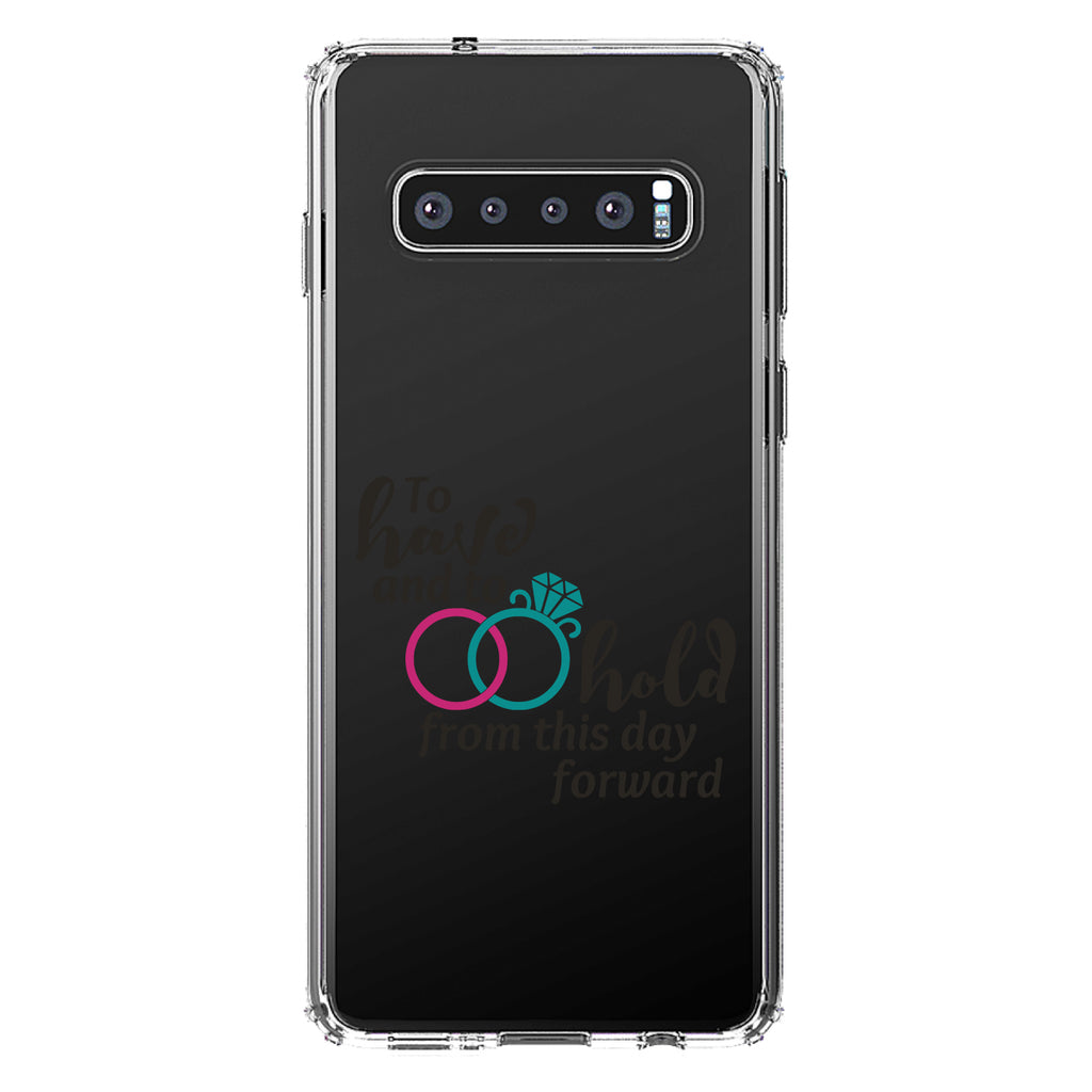To Have & To Hold Wedding Rings Clear Shockproof iPhone Case, view 17