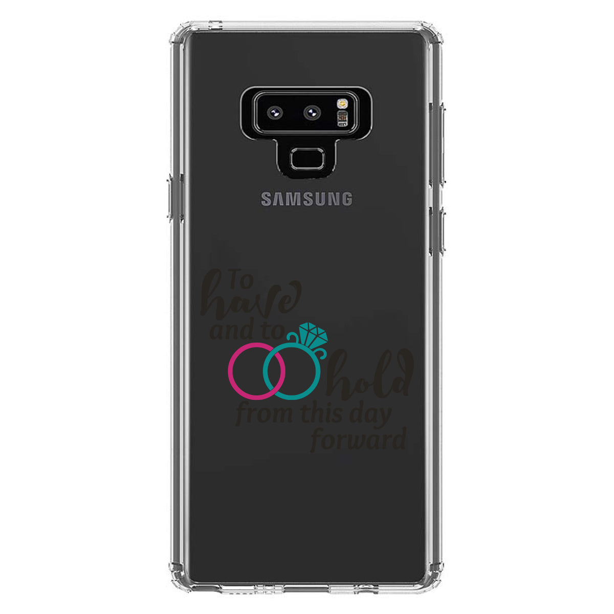 To Have & To Hold Wedding Rings Clear Shockproof iPhone Case, view 11
