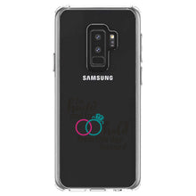 DistinctInk® Clear Shockproof Hybrid Case for Apple iPhone / Samsung Galaxy / Google Pixel - To Have & To Hold Wedding Rings