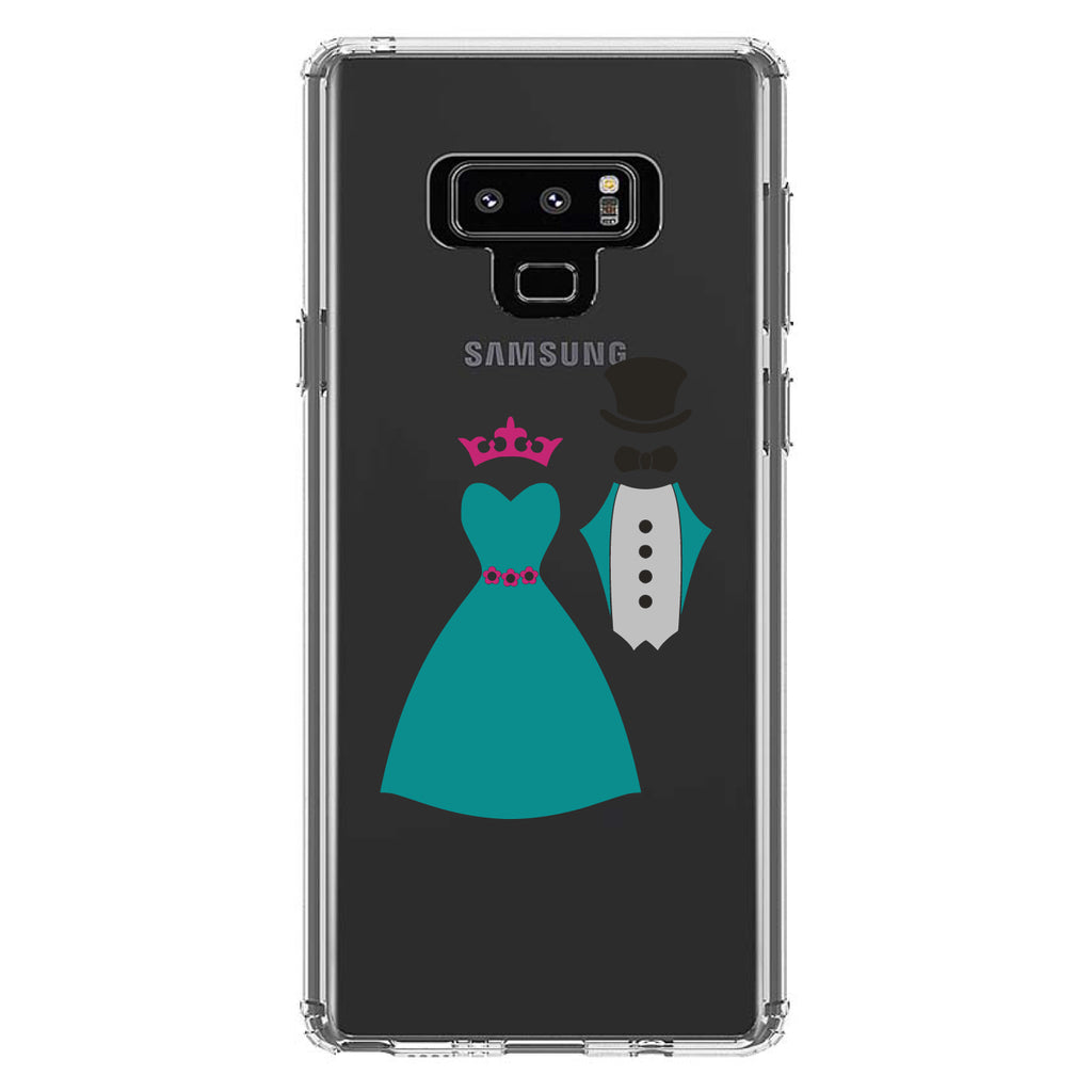 Bride & Groom Wedding Attire Clear Shockproof iPhone Case, view 11