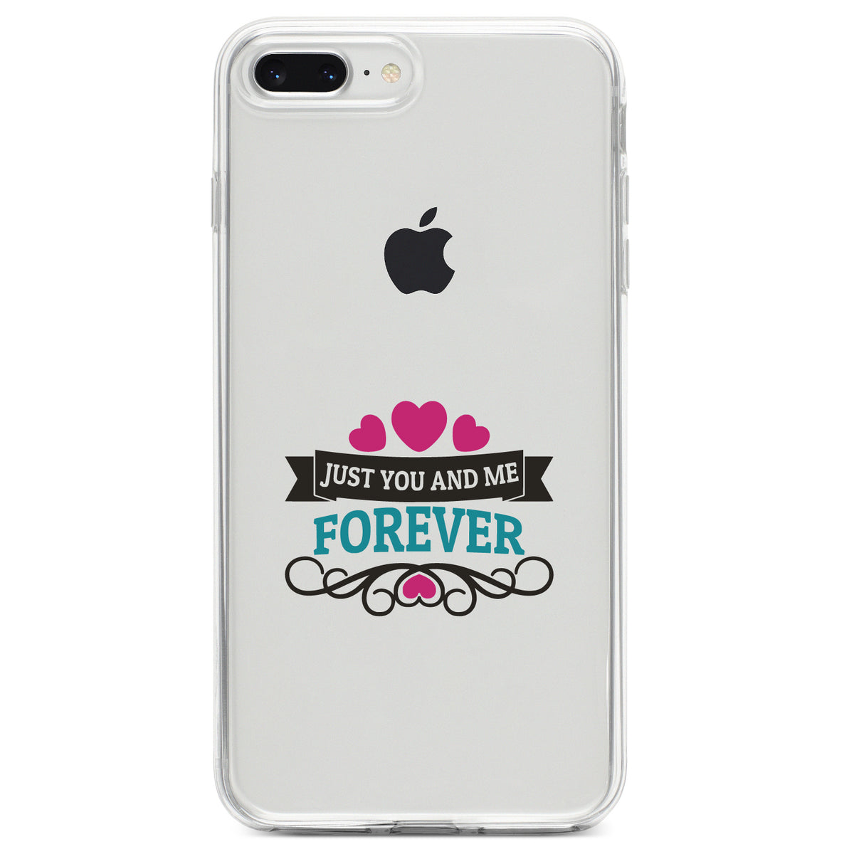 Just You And Me Forever Clear Shockproof iPhone Case, view 6