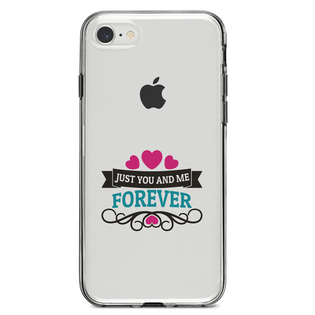 Just You And Me Forever Clear Shockproof iPhone Case, view 5