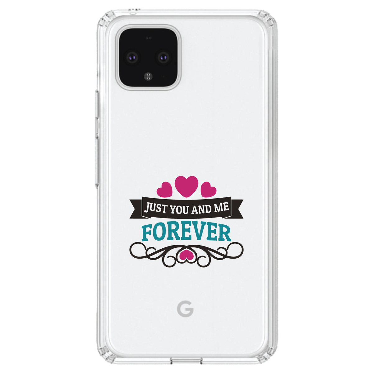 Just You And Me Forever Clear Shockproof iPhone Case, view 23