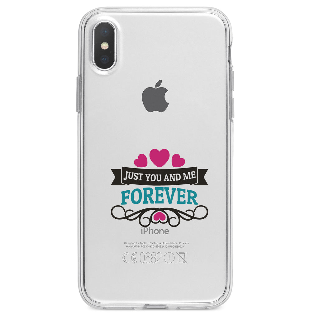 Just You And Me Forever Clear Shockproof iPhone Case, view 2
