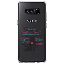 DistinctInk® Clear Shockproof Hybrid Case for Apple iPhone / Samsung Galaxy / Google Pixel - To Have & To Hold From This Day Forward