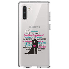 DistinctInk® Clear Shockproof Hybrid Case for Apple iPhone / Samsung Galaxy / Google Pixel - To Have & To Hold From This Day Forward