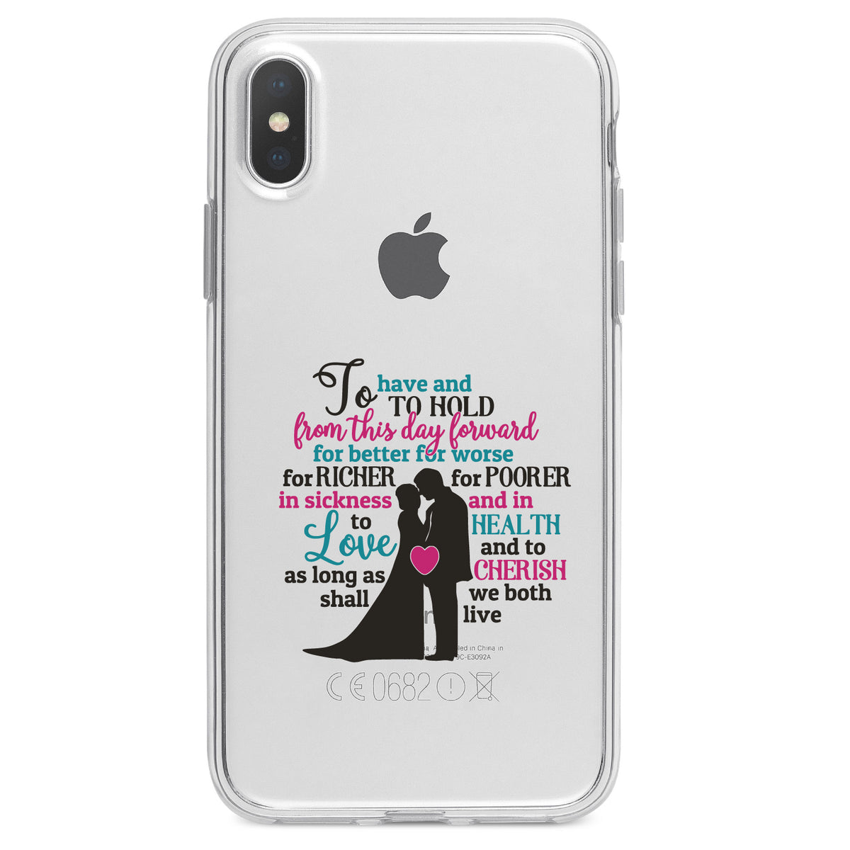 To Have & To Hold From This Day Forward Clear Shockproof iPhone Case, view 2