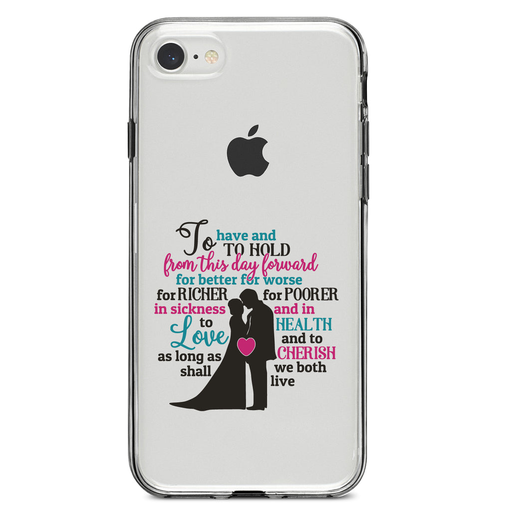 To Have & To Hold From This Day Forward Clear Shockproof iPhone Case, view 5