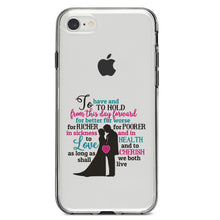 DistinctInk® Clear Shockproof Hybrid Case for Apple iPhone / Samsung Galaxy / Google Pixel - To Have & To Hold From This Day Forward