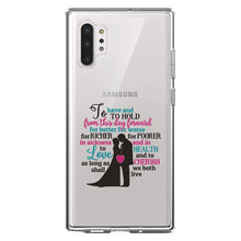DistinctInk® Clear Shockproof Hybrid Case for Apple iPhone / Samsung Galaxy / Google Pixel - To Have & To Hold From This Day Forward
