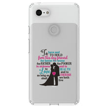 DistinctInk® Clear Shockproof Hybrid Case for Apple iPhone / Samsung Galaxy / Google Pixel - To Have & To Hold From This Day Forward