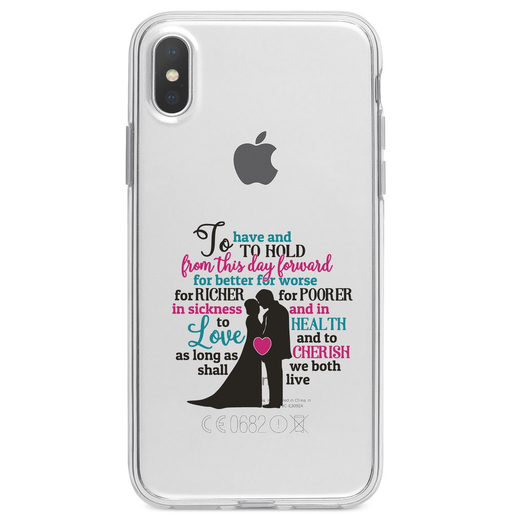 To Have & To Hold From This Day Forward Clear Shockproof iPhone Case, view 3