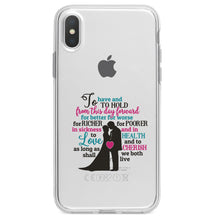 DistinctInk® Clear Shockproof Hybrid Case for Apple iPhone / Samsung Galaxy / Google Pixel - To Have & To Hold From This Day Forward