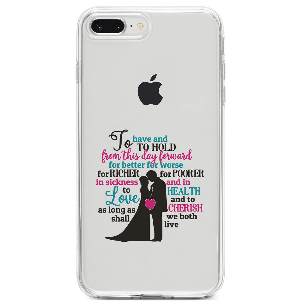 To Have & To Hold From This Day Forward Clear Shockproof iPhone Case, view 6
