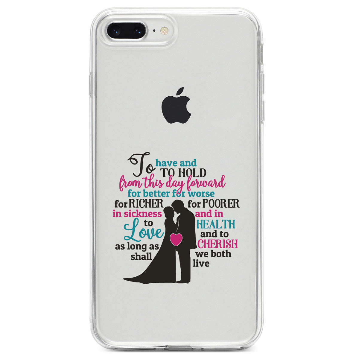 To Have & To Hold From This Day Forward Clear Shockproof iPhone Case, view 6