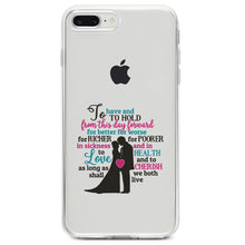 DistinctInk® Clear Shockproof Hybrid Case for Apple iPhone / Samsung Galaxy / Google Pixel - To Have & To Hold From This Day Forward