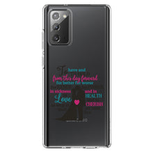 DistinctInk® Clear Shockproof Hybrid Case for Apple iPhone / Samsung Galaxy / Google Pixel - To Have & To Hold From This Day Forward