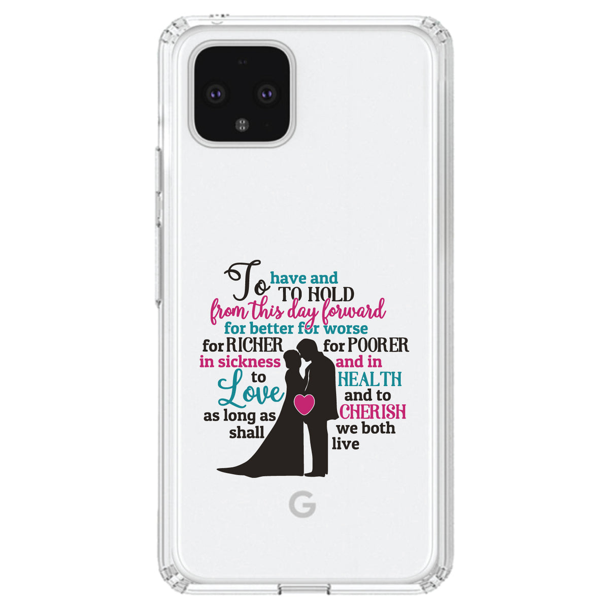 To Have & To Hold From This Day Forward Clear Shockproof iPhone Case, view 24