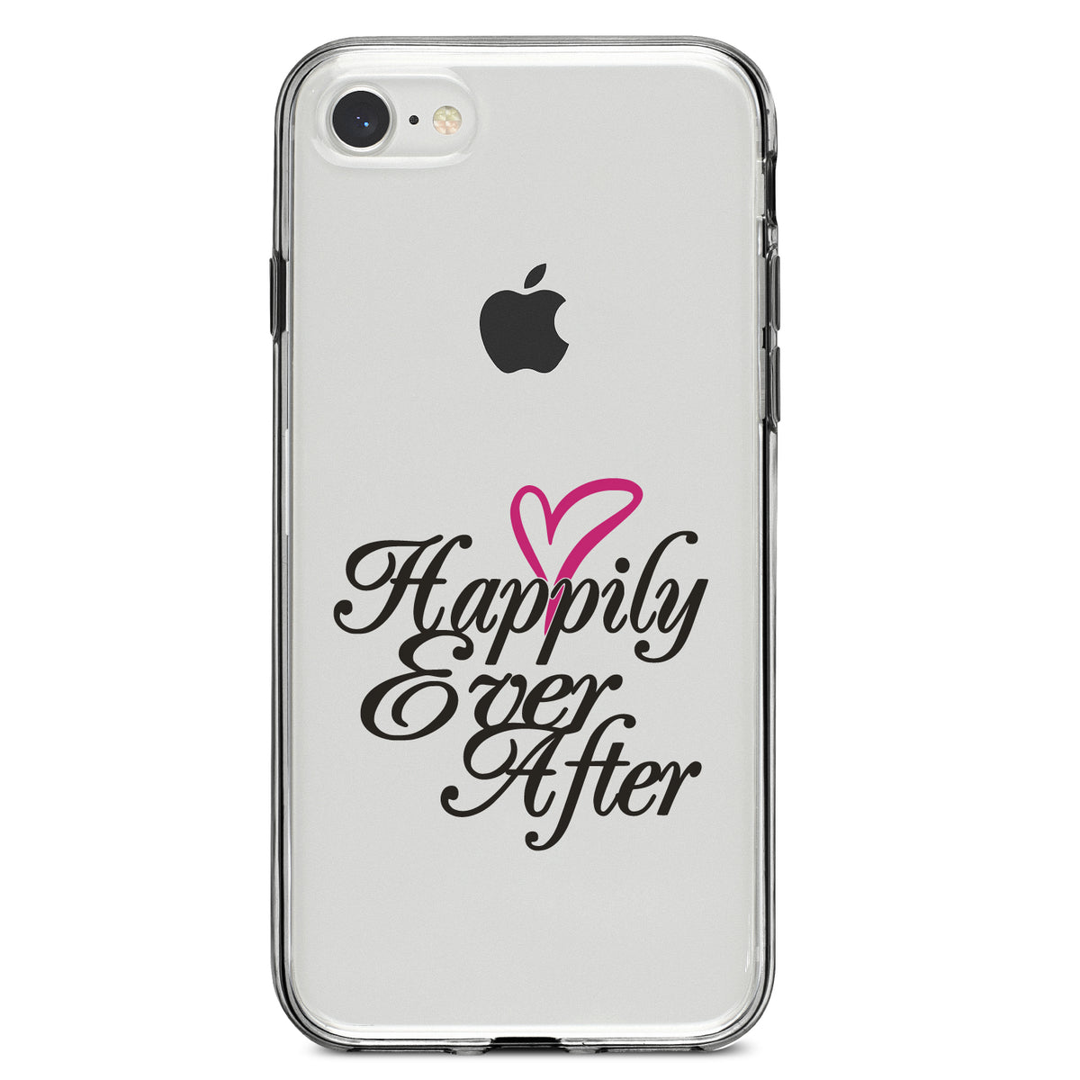 Happily Ever After Heart Clear Shockproof iPhone Case, view 5