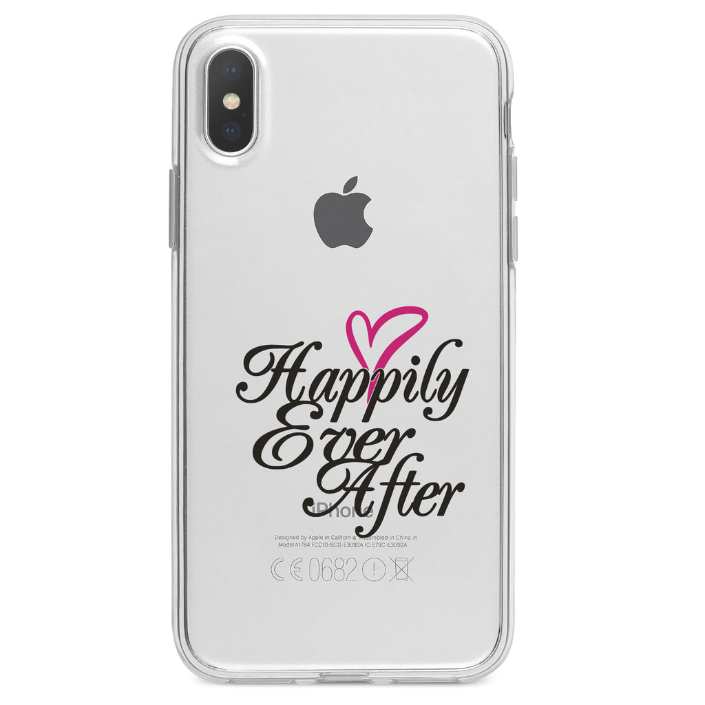 Happily Ever After Heart Clear Shockproof iPhone Case, view 3
