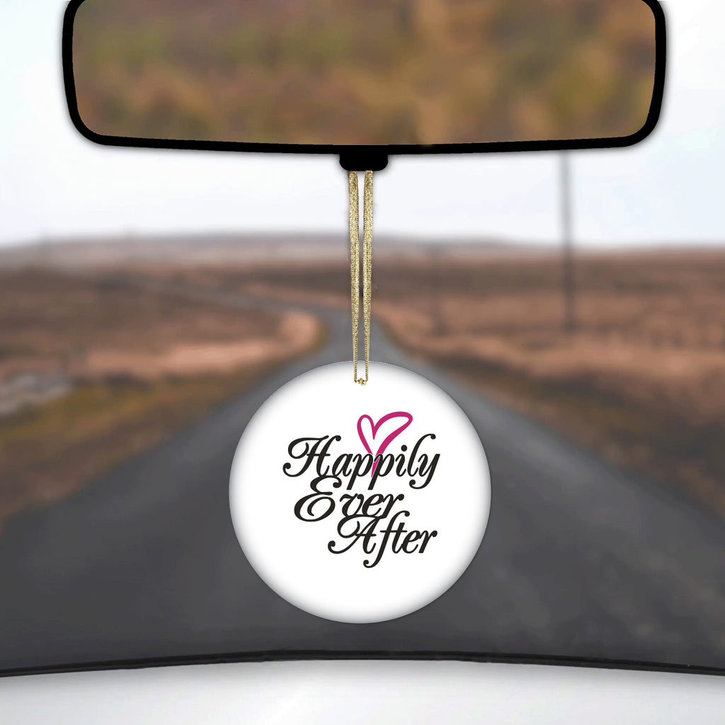 Happily Ever After Heart Ceramic Ornament, view 3
