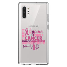 DistinctInk® Clear Shockproof Hybrid Case for Apple iPhone / Samsung Galaxy / Google Pixel - Pink Ribbon Cancer - Word Art