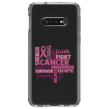 DistinctInk® Clear Shockproof Hybrid Case for Apple iPhone / Samsung Galaxy / Google Pixel - Pink Ribbon Cancer - Word Art