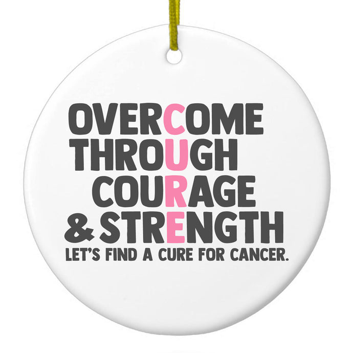 Cure Word Art Ceramic Ornament