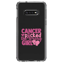 DistinctInk® Clear Shockproof Hybrid Case for Apple iPhone / Samsung Galaxy / Google Pixel - Pink Ribbon Cancer Picked the Wrong Girl