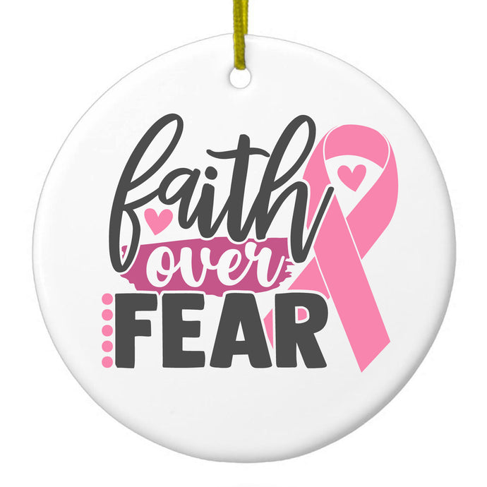 Faith Over Fear Ceramic Ornament